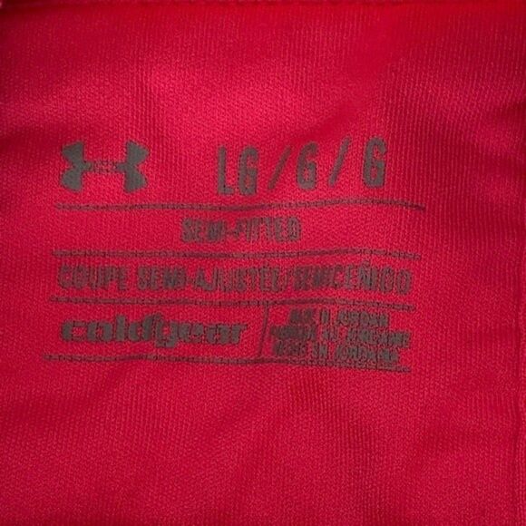 Under Armour Cold Gear Storm Big Logo Hoodie Pink Semi Fitted Youth Large - Picture 6 of 6